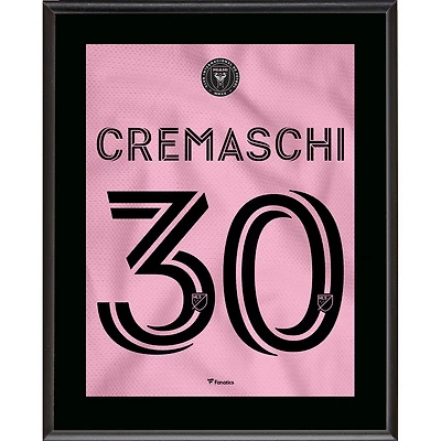 Plaque sublimée numéro 30 de style maillot Heart Beat de Benjamin Cremaschi Inter Miami CF 10,5" x 13"