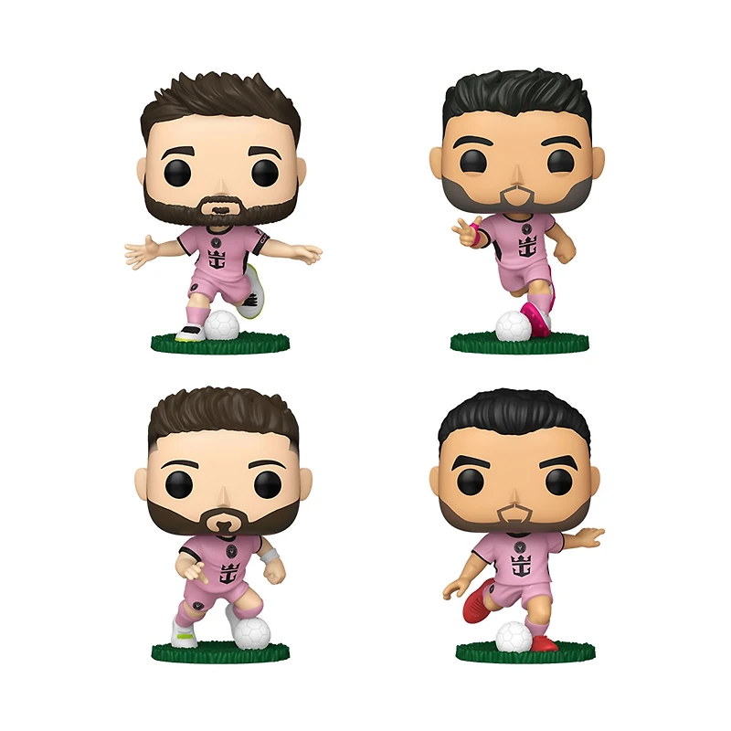 Funko Jordi Alba, Sergio Busquets, Luis Suarez, Lionel Messi Inter Miami CF Pop! Lot de 4 figurines en vinyle