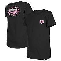 Girls Youth New Era Black Inter Miami CF Bubble Heart T-Shirt