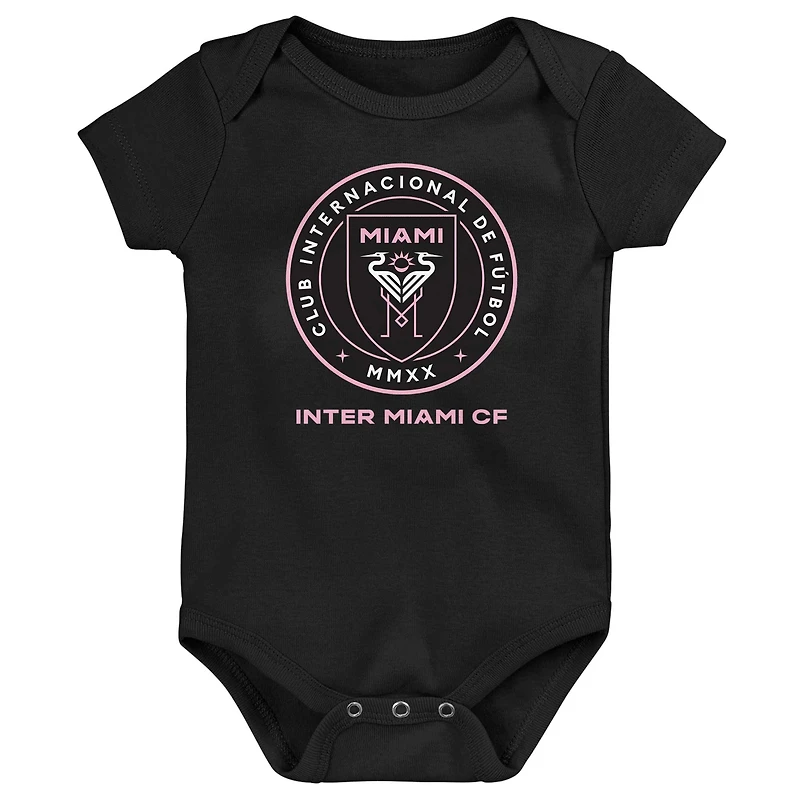 Body noir avec logo principal Inter Miami CF pour bébé