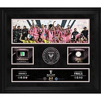 Inter Miami CF 2025 MLS Cup Champions Framed 20" x 24" Collage with a Piece of Match-Used Ball and Net from the 2025 MLS Cup - Limited Edition of 100