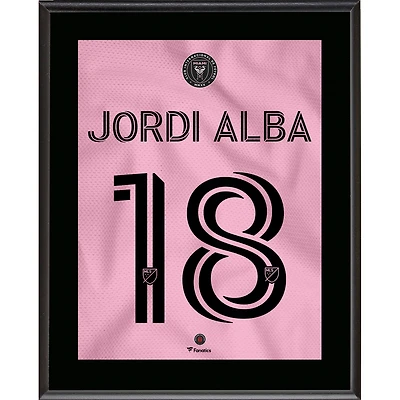 Plaque sublimée Jordi Alba Ramos Inter Miami CF 10,5" x 13" Heart Beat Jersey Style #18