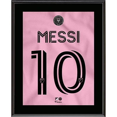 Plaque de maillot sublimée Lionel Messi Inter Miami CF 10,5" x 13"