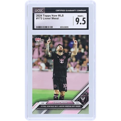 Lionel Messi Inter Miami CF 2024 Topps Now MLS Futbol Icon Bags MLS Landon Donovan MVP Honor #173 CGC Carte authentifiée 9.5