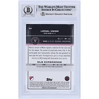 Lionel Messi Inter Miami CF Autographed 2023 Topps Chrome MLS #58 BAS Authenticated 9/10 Card