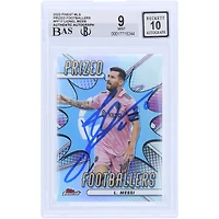 Lionel Messi Inter Miami CF Autographed 2023 Topps Finest MLS Prized Footballers #PF-17 BAS Authenticated /10 Card