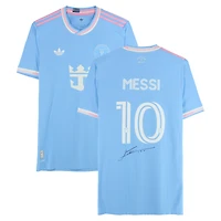 Maillot adidas bleu dédicacé Lionel Messi Inter Miami CF 2025