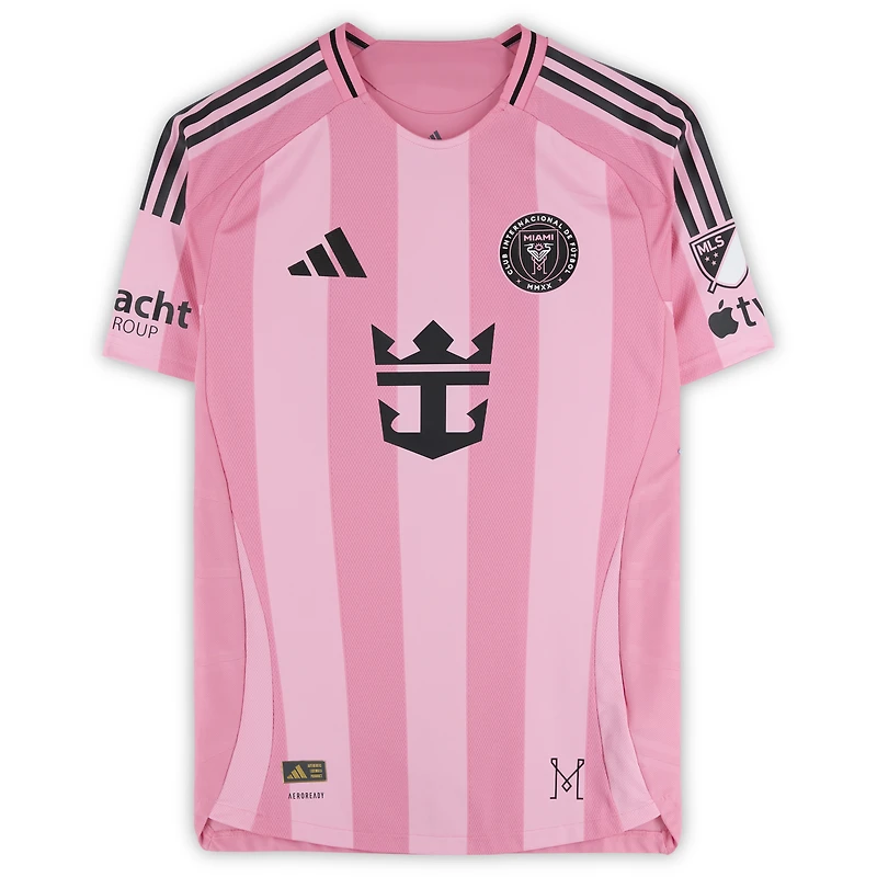Maillot adidas Euforia rose dédicacé par Lionel Messi de l'Inter Miami CF 2025