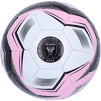 Ballon de football avec logo autographié de Lionel Messi, Luis Suarez et Sergio Busquets de l'Inter Miami CF