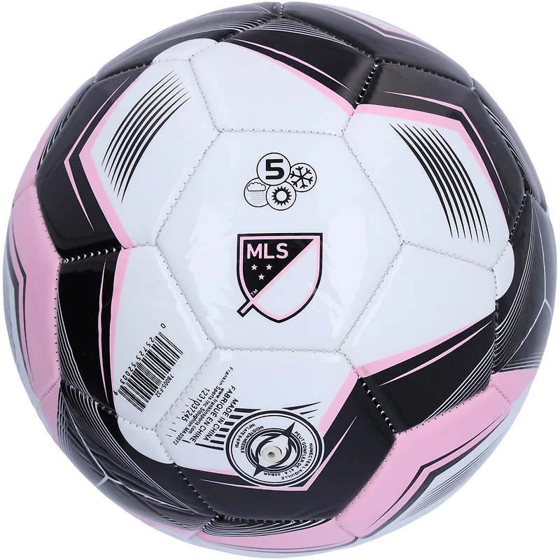 Ballon de football avec logo autographié de Lionel Messi, Luis Suarez et Sergio Busquets de l'Inter Miami CF