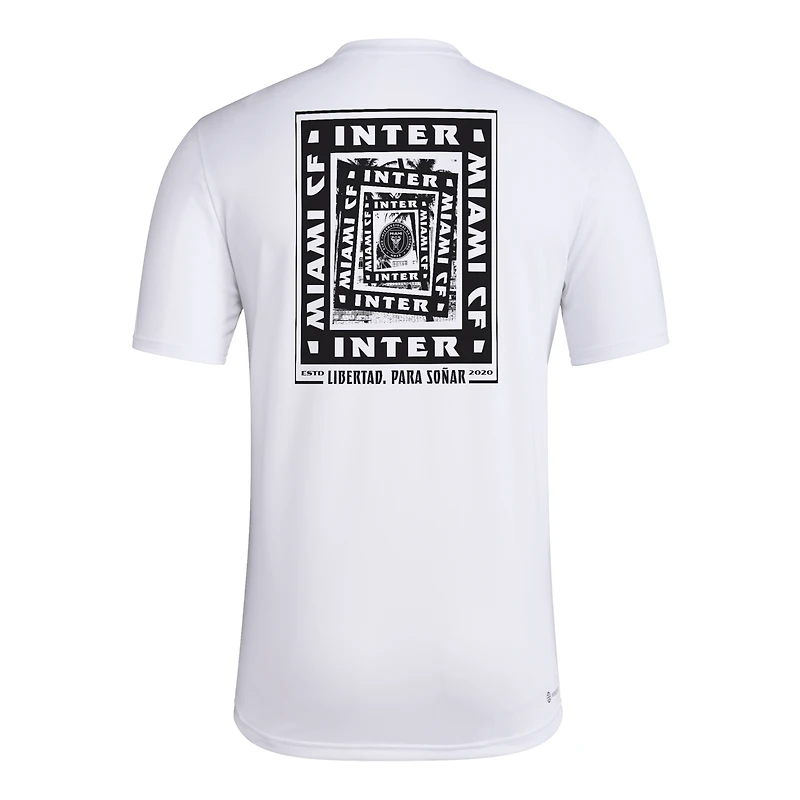 Men's adidas White Inter Miami CF Local Wrap T-Shirt