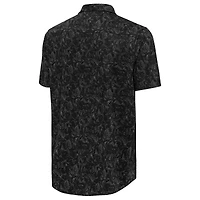 Men's Antigua  Black Inter Miami CF Lush Woven Button-Up Top