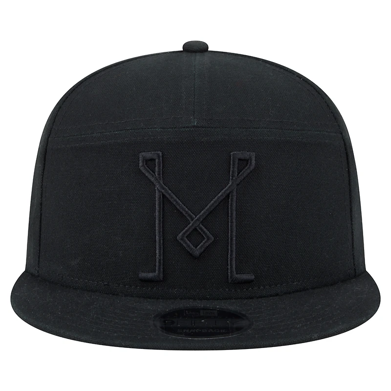 Casquette Snapback 9FIFTY en toile noire New Era Inter Miami CF pour homme