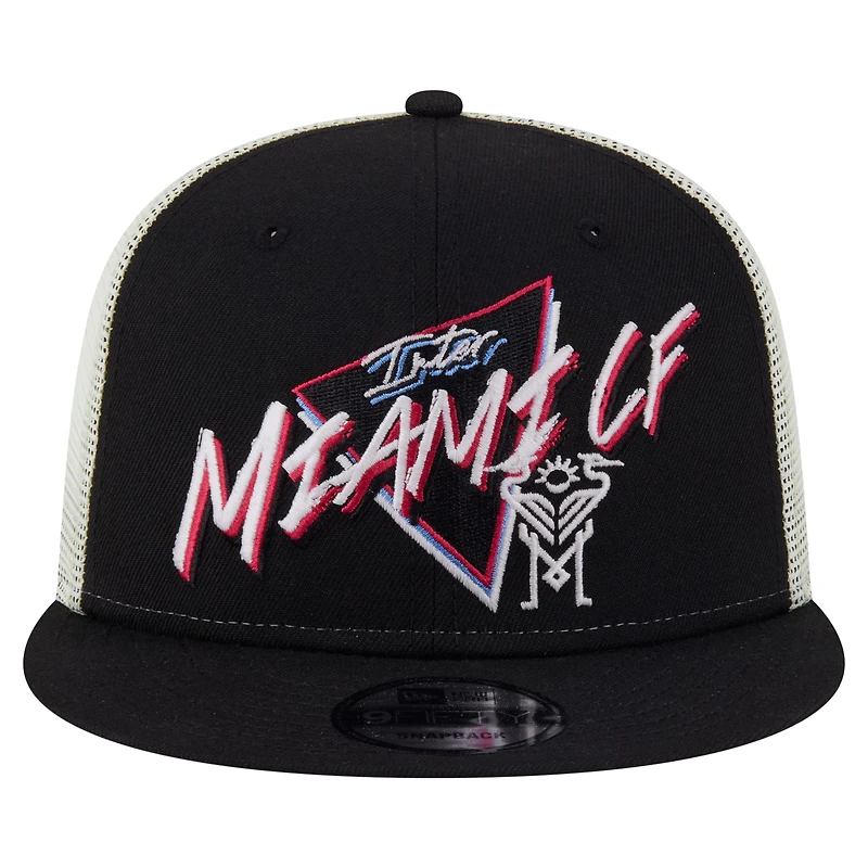 Casquette Snapback 9FIFTY Neon Inter Miami CF noire New Era pour homme