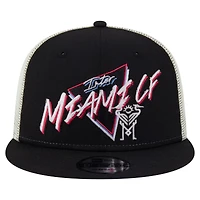 Men's New Era  Black Inter Miami CF Neon 9FIFTY Snapback Hat