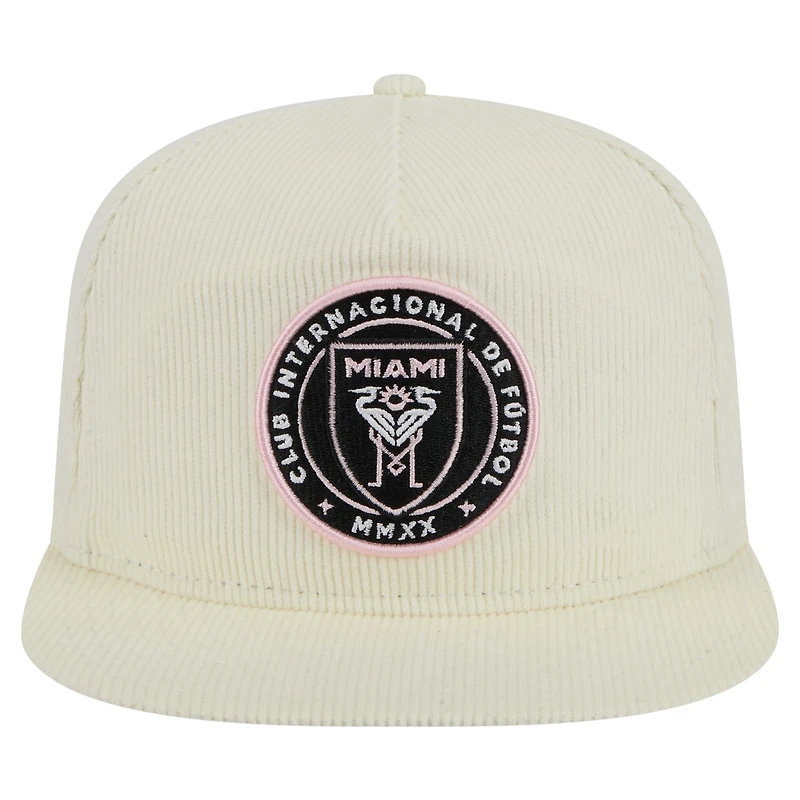 Casquette de golf Snapback Inter Miami CF 2025 Kickoff de New Era pour homme, couleur crème