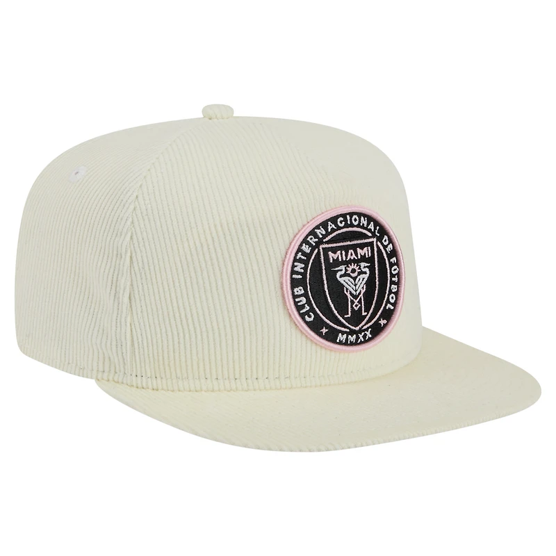 Men's New Era  Cream Inter Miami CF 2025 Kickoff Snapback Golfer Hat