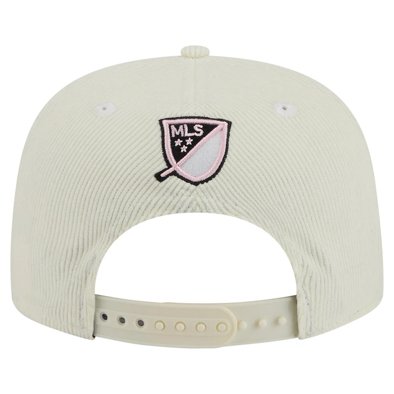Casquette de golf Snapback Inter Miami CF 2025 Kickoff de New Era pour homme, couleur crème