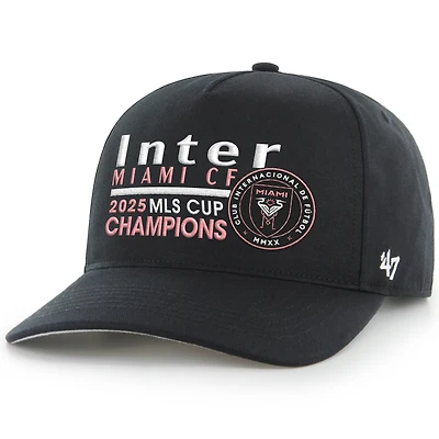 Men's '47  Black Inter Miami CF 2025 MLS Cup Champions Hitch Adjustable Hat