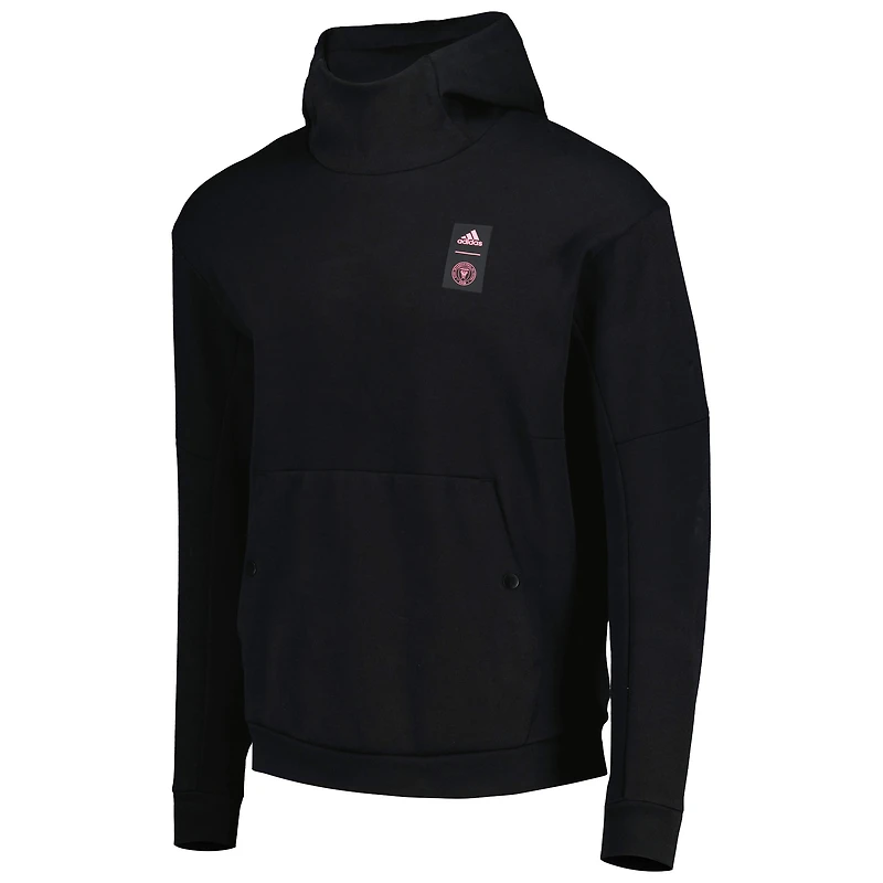 Sweat à capuche adidas noir Inter Miami CF 2023 Player Travel pour homme