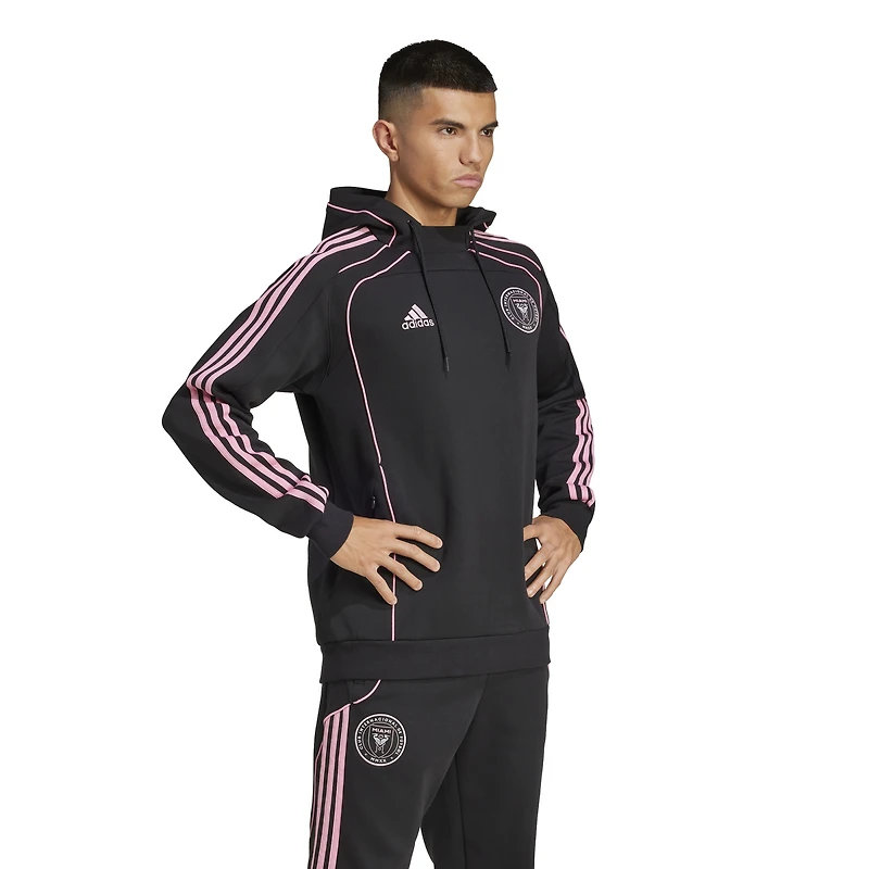 Men's adidas Black Inter Miami CF 2025 Travel Pullover Hoodie