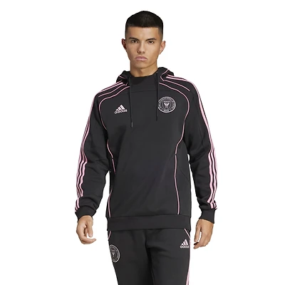 Sweat à capuche adidas noir Inter Miami CF 2025 Travel pour homme