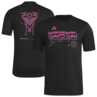 Men's adidas  Black Inter Miami CF 2026 Anthem AEROREADY Pregame T-Shirt