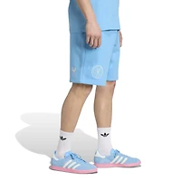 Short adidas bleu Inter Miami CF 2025 Archive Collection Essential pour homme