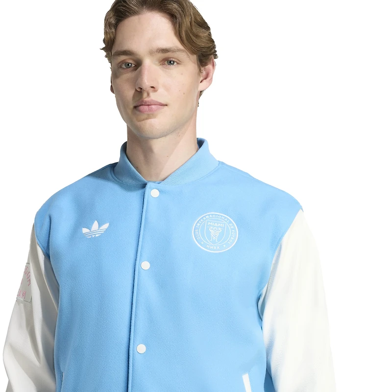 Veste universitaire adidas bleue Inter Miami CF 2025 Archive Collection pour homme