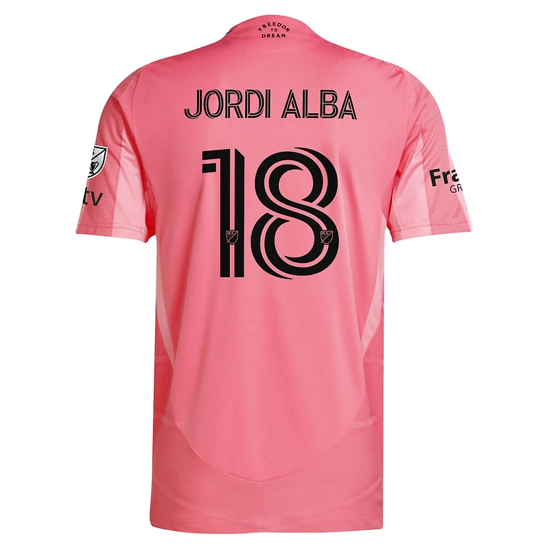Maillot authentique adidas Jordi Alba rose Inter Miami CF Champions de la Coupe MLS 2025
