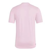 T-shirt adidas rose clair pour homme, pré-match de la Coupe du monde des clubs Inter Miami CF 2025