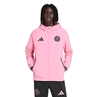 Men's adidas  Light Pink Inter Miami CF Tiro Travel Full-Zip Hooded Windbreaker