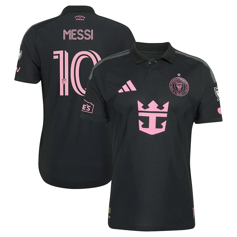 Men's adidas Lionel Messi Black Inter Miami CF 2026 Presagio On-Field Authentic Patch Jersey