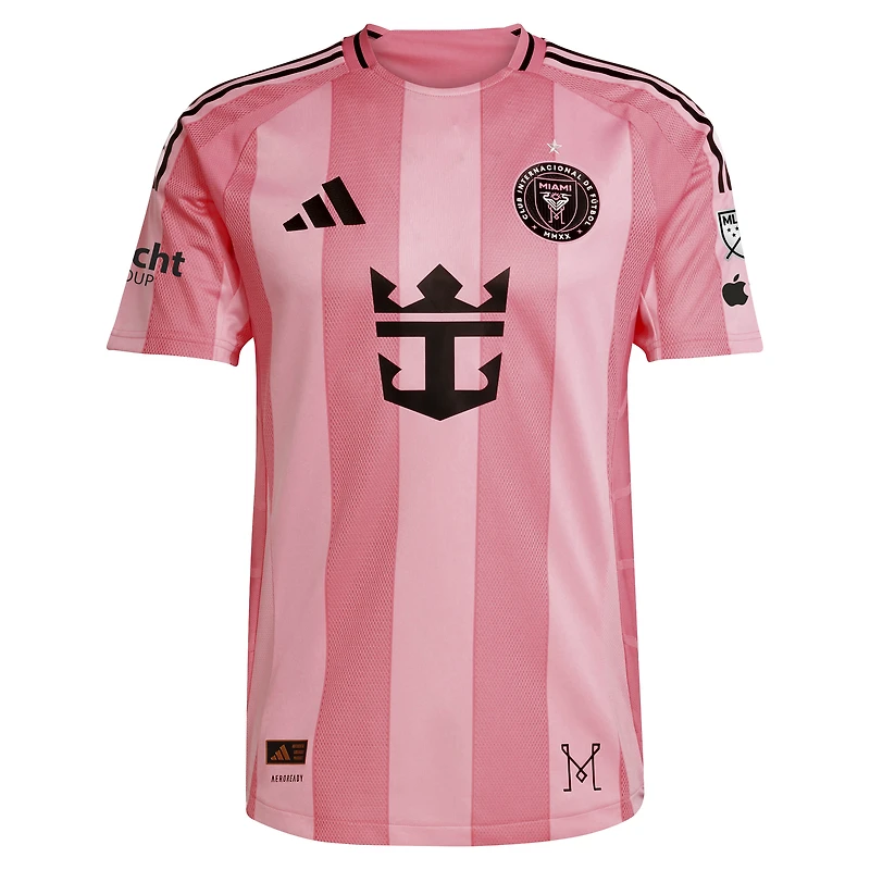 Maillot authentique adidas Lionel Messi rose Inter Miami CF Champions de la Coupe MLS 2025 Euforia pour homme