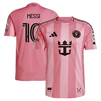 Maillot authentique adidas Lionel Messi rose Inter Miami CF Champions de la Coupe MLS 2025 Euforia pour homme