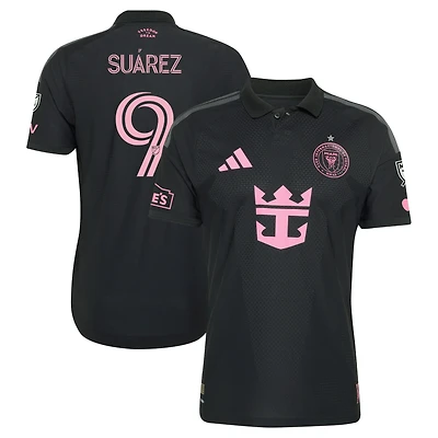 Men's adidas Luis Suárez Black Inter Miami CF 2026 Presagio On-Field Authentic Patch Jersey