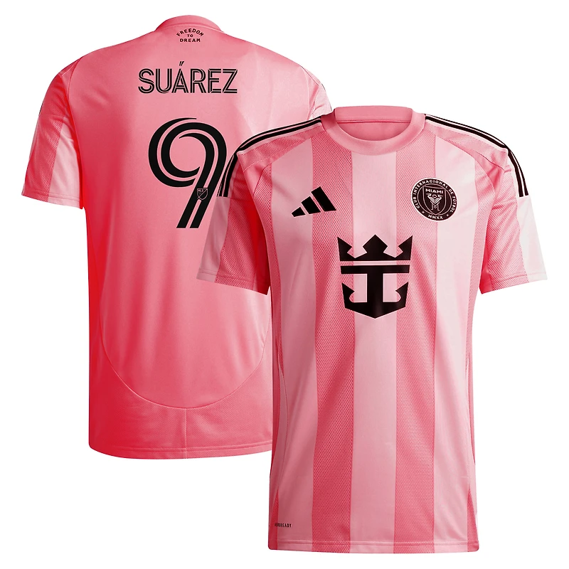 Maillot de joueur adidas Luis Suárez Inter Miami CF 2025 Euforia Replica rose clair pour homme