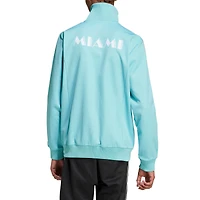 Men's adidas Originals Aqua Inter Miami CF 2024 Anthem Full-Zip Jacket
