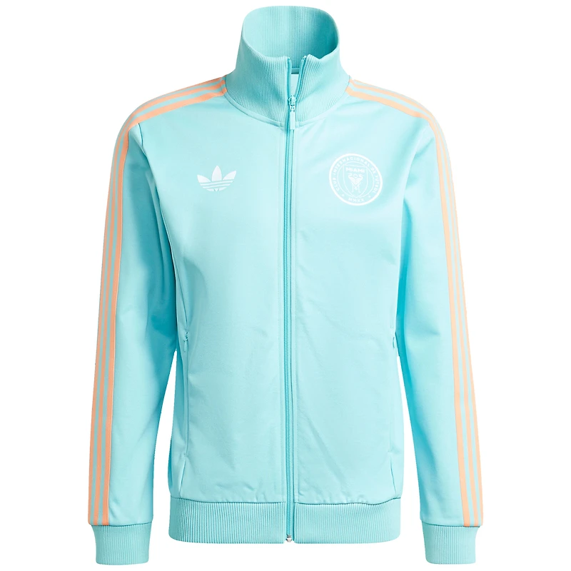 Men's adidas Originals Aqua Inter Miami CF 2024 Anthem Full-Zip Jacket