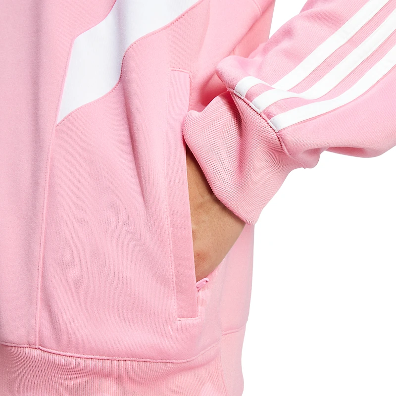 Men's adidas Originals  Light Pink Inter Miami CF Culturewear Collection Half-Zip Top
