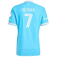 Maillot De joueur authentique Inter Miami CF 2025 bleu adidas Originals Rodrigo Paul pour homme