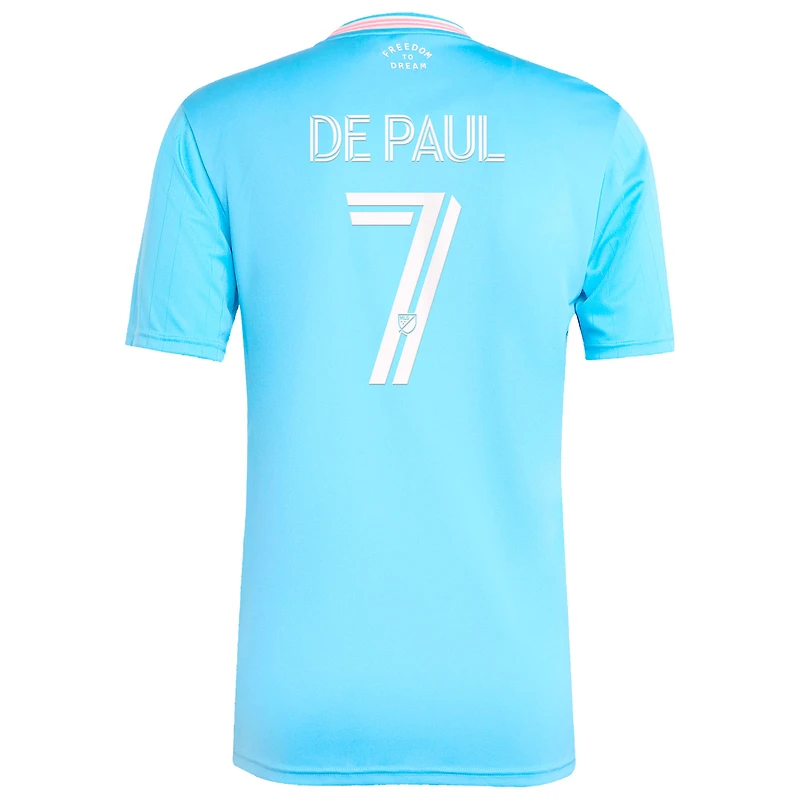Maillot réplique troisième joueur Inter Miami CF 2025 bleu adidas Originals Rodrigo De Paul pour homme