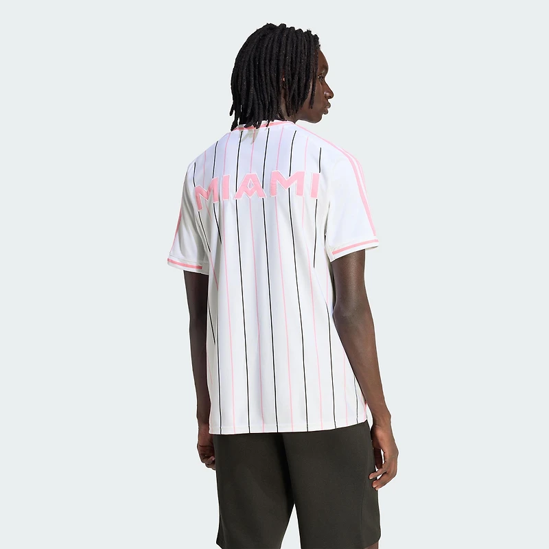 Men's adidas Originals White Inter Miami CF Full-Button Baseball Shirt