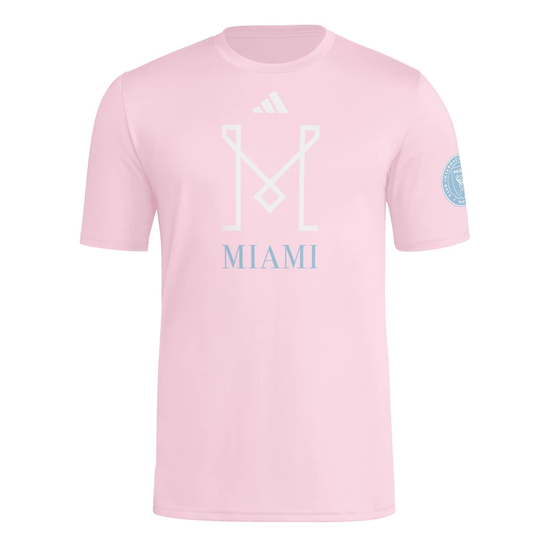T-shirt adidas rose pour homme, collection Archives Inter Miami CF 2025