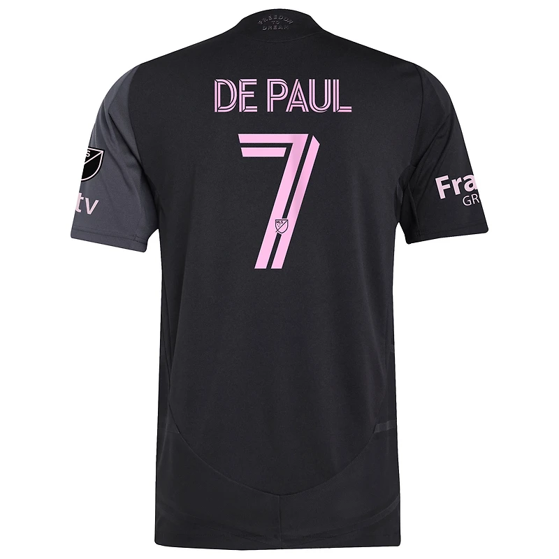 Maillot De joueur authentique adidas Rodrigo Paul Inter Miami CF 2025 The Fortitude Kit pour homme, noir