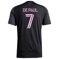 Maillot réplique du joueur adidas Rodrigo De Paul Inter Miami CF 2025 The Fortitude Kit pour homme, noir