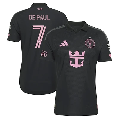 Men's adidas Rodrigo De Paul Black Inter Miami CF 2026 Presagio On-Field Authentic Patch Jersey