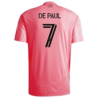 Maillot De joueur adidas Rodrigo Paul rose clair Inter Miami CF 2025 Euforia Replica pour homme
