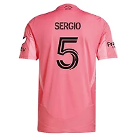 Maillot de joueur authentique adidas Sergio Busquets rose clair Inter Miami CF 2025 Euforia pour homme