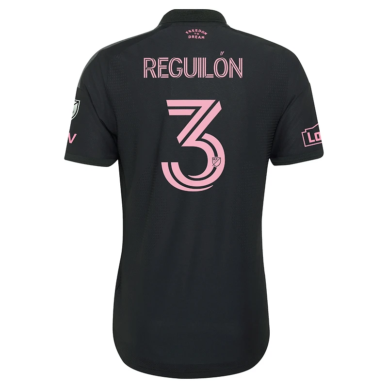 Men's adidas Sergio Reguilón Black Inter Miami CF 2026 Presagio On-Field Authentic Patch Jersey